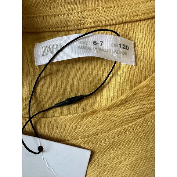 *NWT* Zara Yellow Sleeveless Shirt Size 6-7 - Picture 3 of 5
